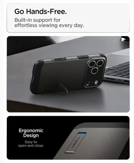 Spigen Tough Armor T iPhone 18 Pro Max / 17 Pro Max Hoesje MagSafe Gunmetal afbeelding 7