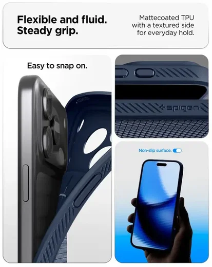 Spigen Liquid Air Apple iPhone 18 Pro Max / 17 Pro Max Hoesje Back Cover Blauw afbeelding 5