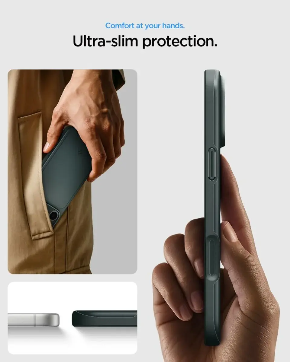 Spigen Thin Fit MagFit iPhone 18 Pro Max / 17 Pro Max Hoesje MagSafe Groen afbeelding 3