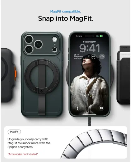 Spigen Thin Fit MagFit iPhone 18 Pro Max / 17 Pro Max Hoesje MagSafe Groen afbeelding 9