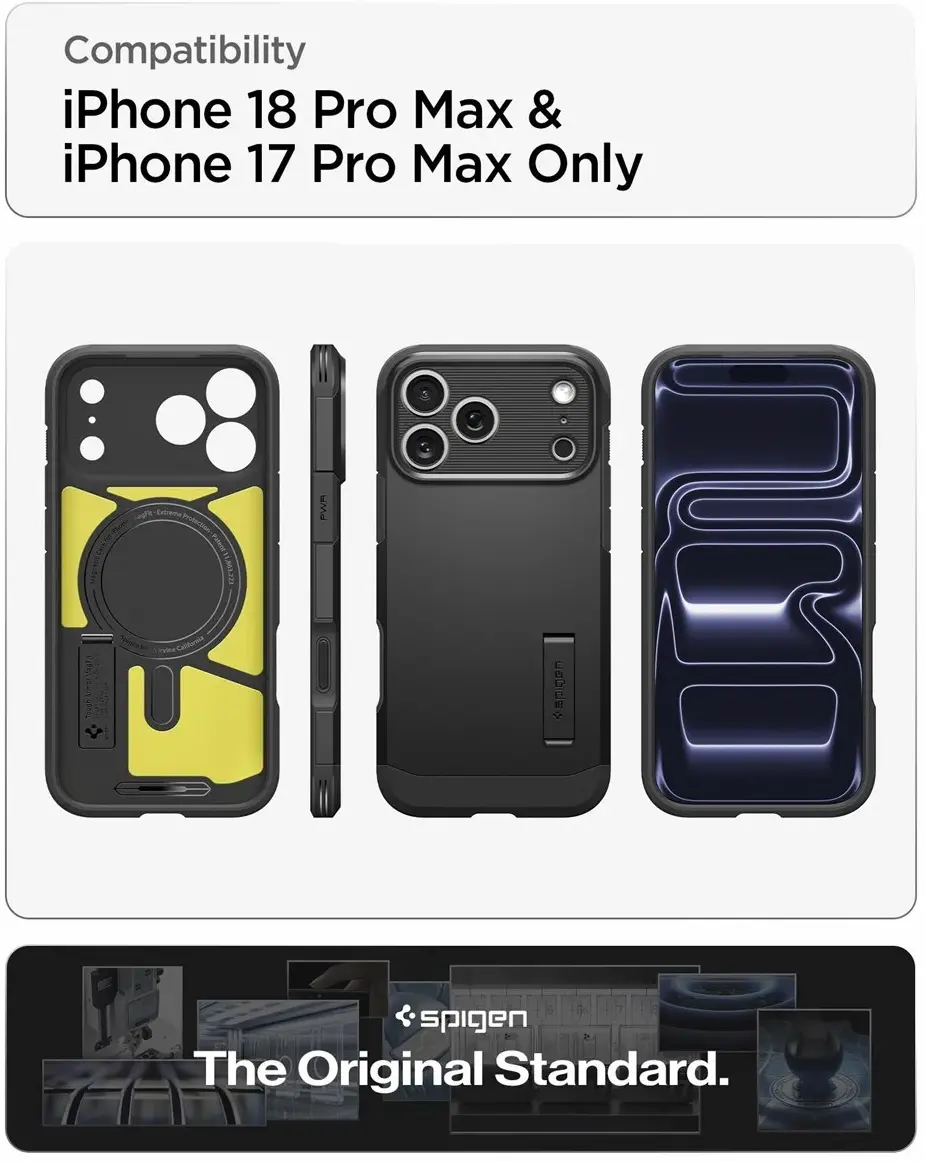 Spigen Tough Armor T iPhone 18 Pro Max / 17 Pro Max Hoesje MagSafe Zwart afbeelding 4