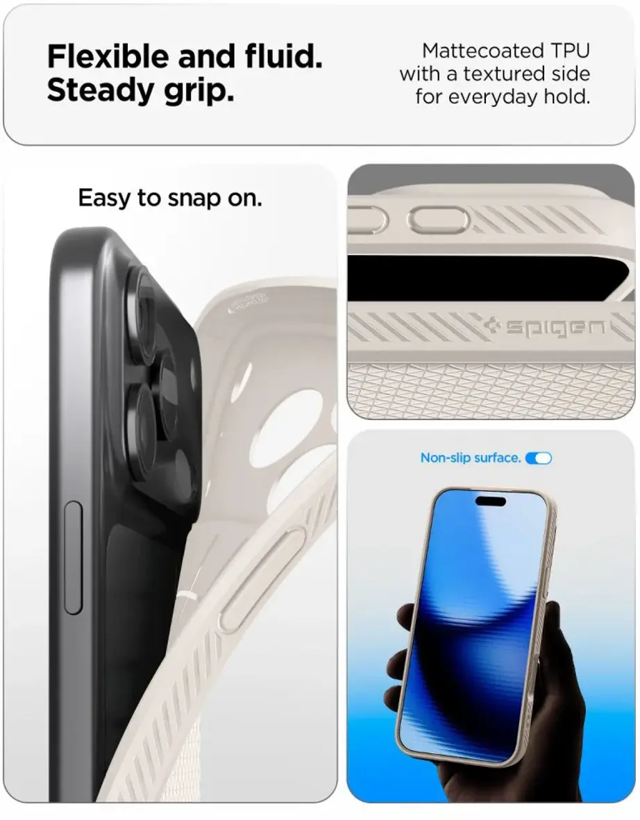 Spigen Liquid Air Apple iPhone 18 Pro Max / 17 Pro Max Hoesje Titanium afbeelding 4