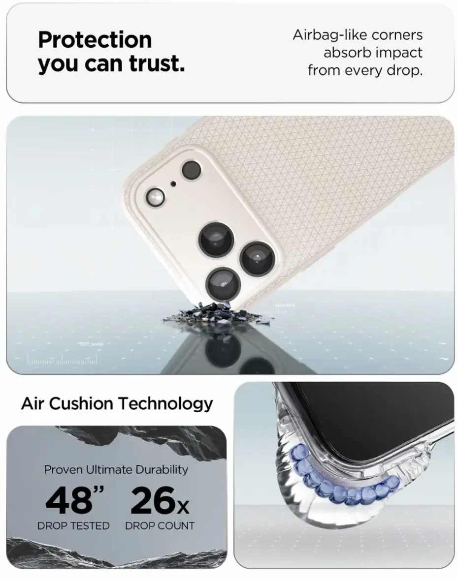 Spigen Liquid Air Apple iPhone 18 Pro Max / 17 Pro Max Hoesje Titanium afbeelding 6