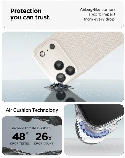Spigen Liquid Air Apple iPhone 18 Pro Max / 17 Pro Max Hoesje Titanium afbeelding 6