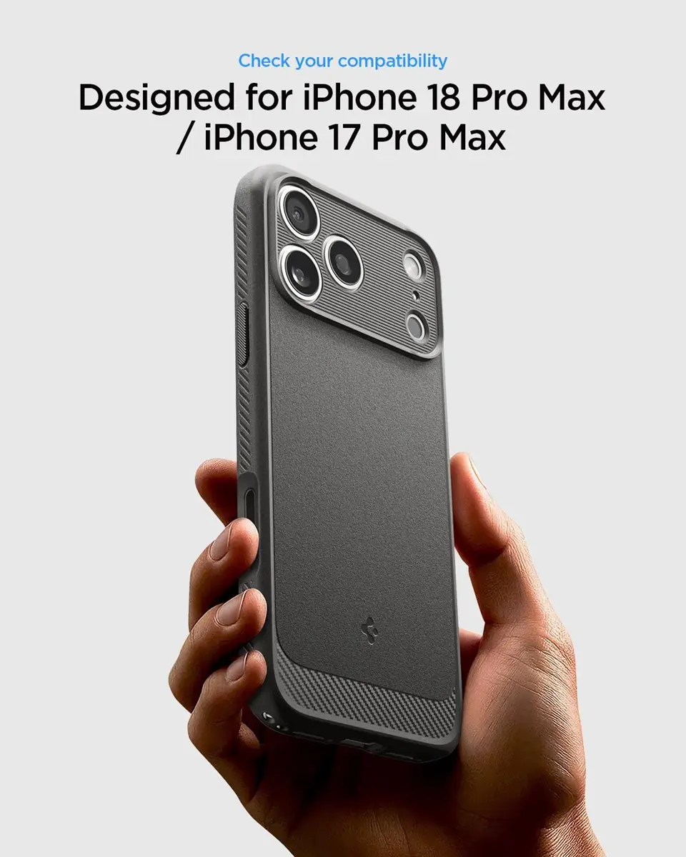 Spigen Rugged Armor MagFit iPhone 18 Pro Max / 17 Pro Max Hoesje MagSafe Grijs afbeelding 4