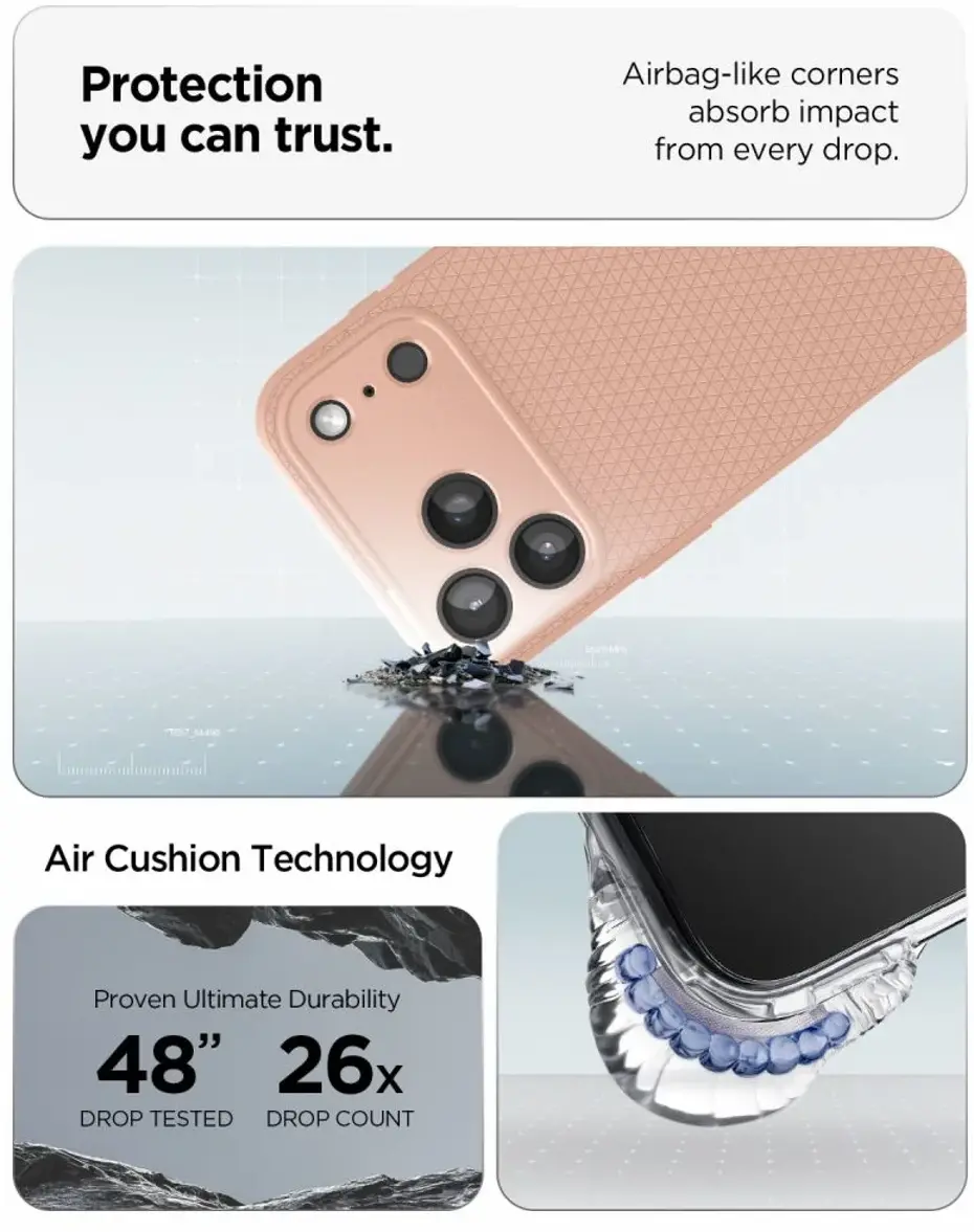 Spigen Liquid Air Apple iPhone 18 Pro Max / 17 Pro Max Hoesje Back Cover Roze afbeelding 3
