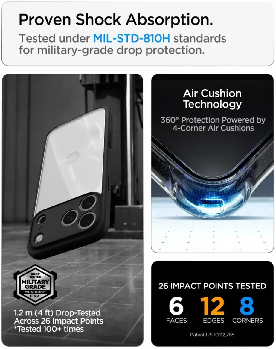 Spigen Ultra Hybrid Apple iPhone 18 Pro Max / 17 Pro Max Hoesje Matte Zwart afbeelding 3