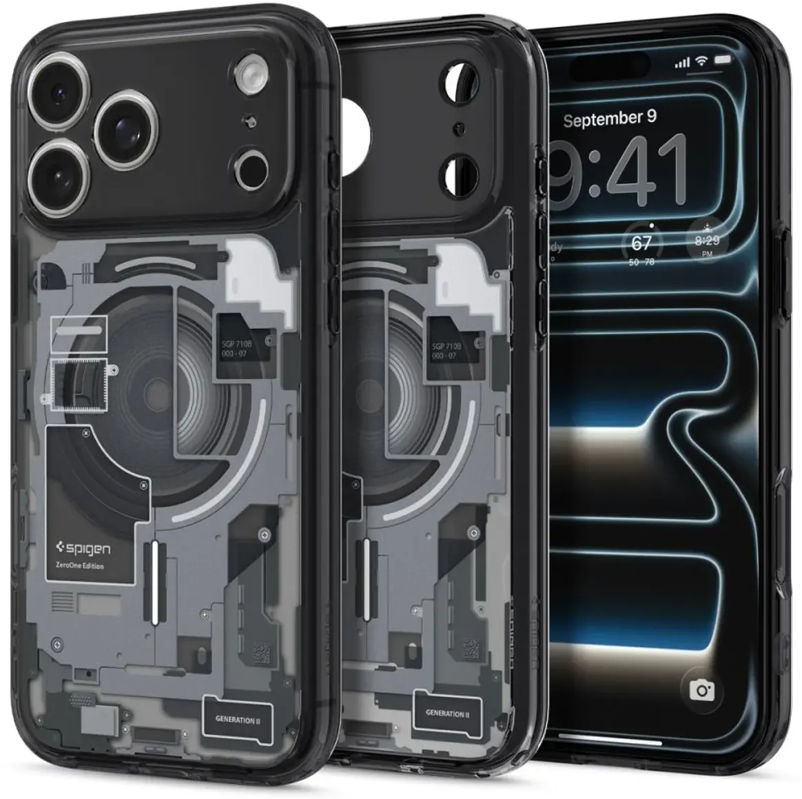 Spigen Ultra Hybrid MagFit iPhone 18 Pro Max / 17 Pro Max Hoesje Zero One Zwart afbeelding 2