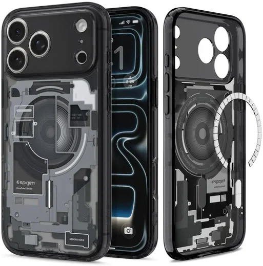 Spigen Ultra Hybrid MagFit iPhone 18 Pro Max / 17 Pro Max Hoesje Zero One Zwart afbeelding 1