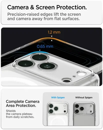 Spigen Ultra Hybrid MagFit iPhone 18 Pro Max / 17 Pro Max Hoesje Clear Wit afbeelding 5