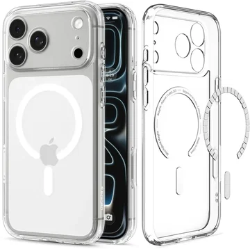 Spigen Ultra Hybrid MagFit iPhone 18 Pro Max / 17 Pro Max Hoesje Clear Wit