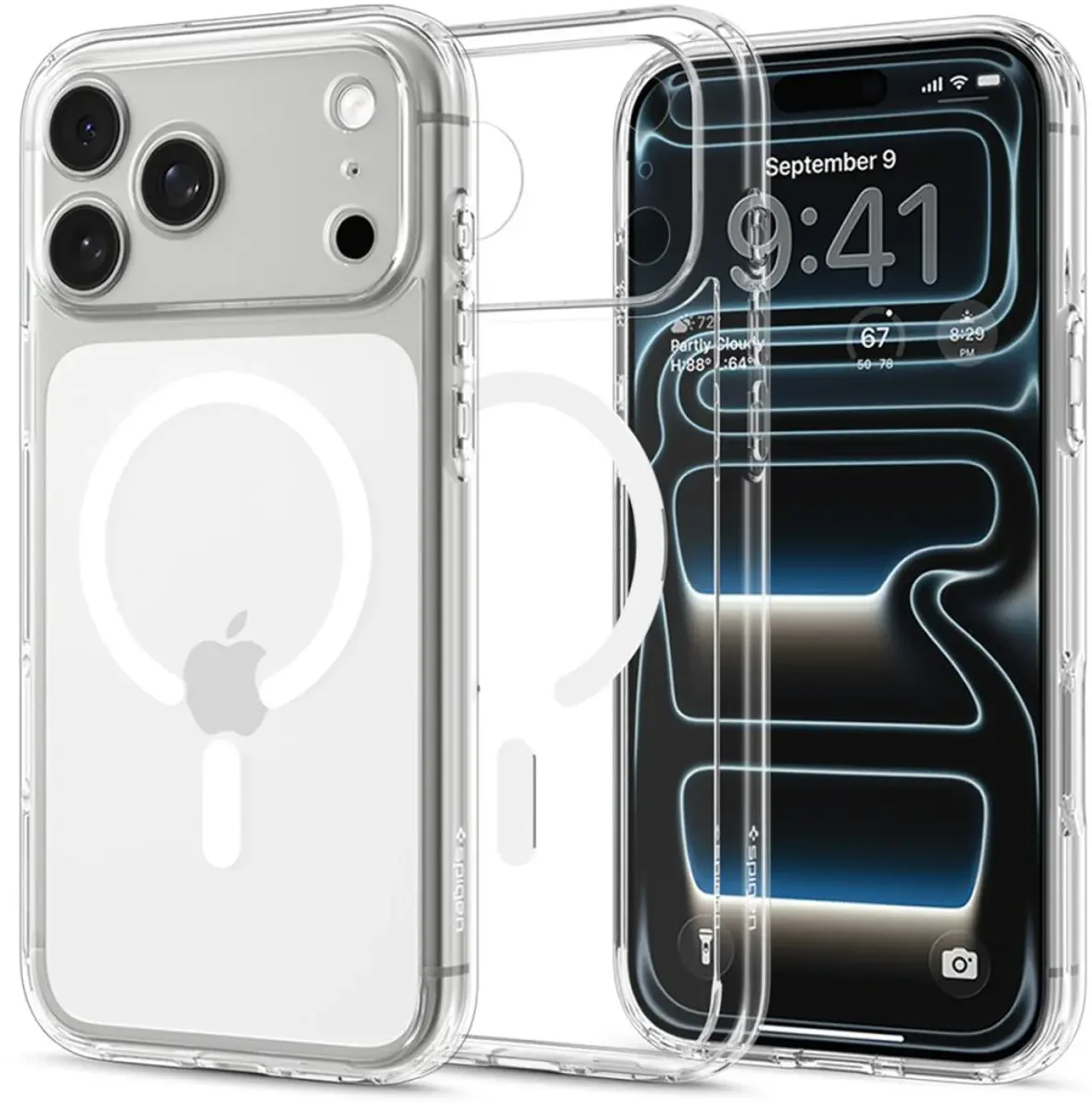 Spigen Ultra Hybrid MagFit iPhone 18 Pro Max / 17 Pro Max Hoesje Clear Wit afbeelding 2