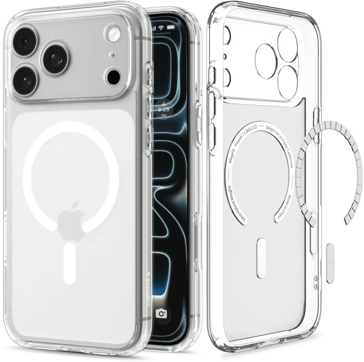 Spigen Ultra Hybrid MagFit iPhone 18 Pro Max / 17 Pro Max Hoesje Wit afbeelding 2