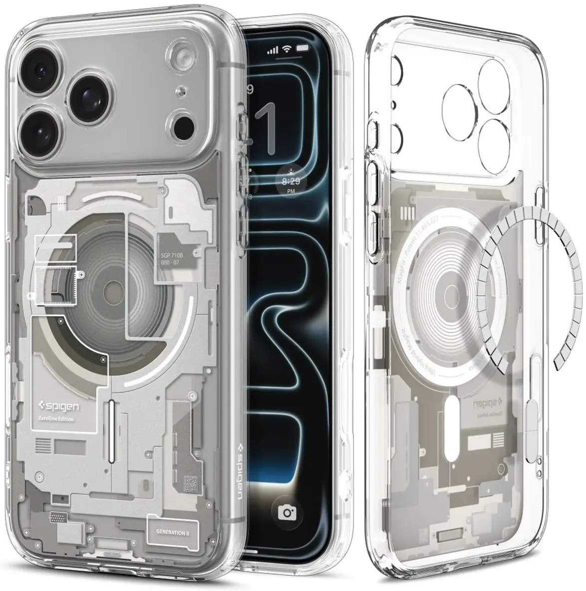 Spigen Ultra Hybrid MagFit iPhone 18 Pro Max / 17 Pro Max Hoesje Titanium afbeelding 1
