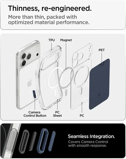 Spigen Ultra Hybrid T Apple iPhone 18 Pro / 17 Pro Hoesje MagSafe Blauw afbeelding 5