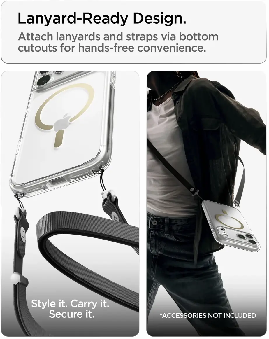 Spigen Ultra Hybrid MagFit iPhone 18 Pro / 17 Pro Hoesje MagSafe Clear Goud afbeelding 10