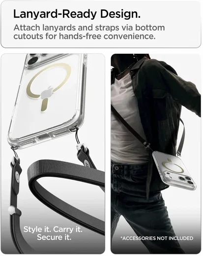 Spigen Ultra Hybrid MagFit iPhone 18 Pro / 17 Pro Hoesje MagSafe Clear Goud afbeelding 10