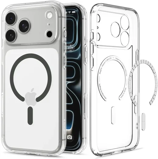 Spigen Ultra Hybrid MagFit iPhone 18 Pro / 17 Pro Hoesje MagSafe Graphite afbeelding 1
