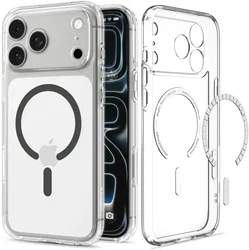 Spigen Ultra Hybrid MagFit iPhone 18 Pro / 17 Pro Hoesje MagSafe Graphite afbeelding