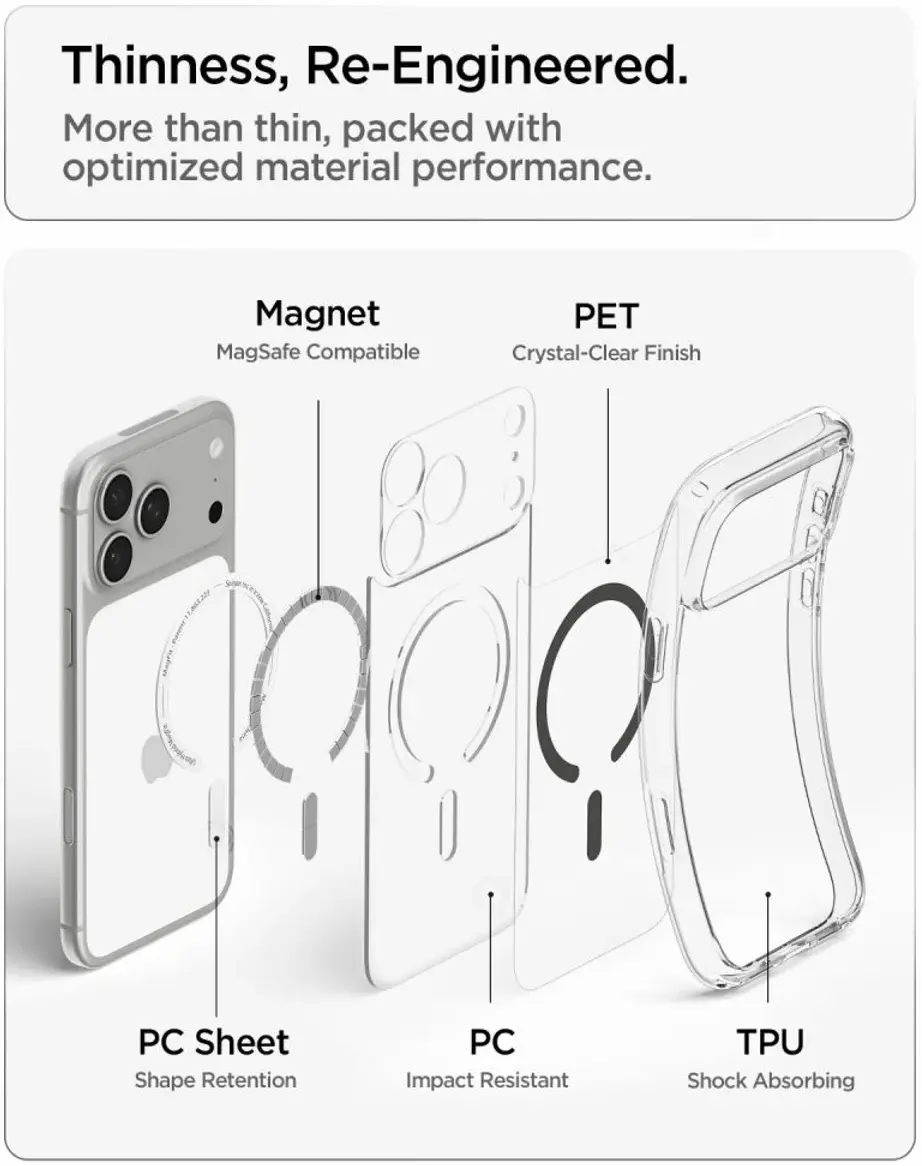 Spigen Ultra Hybrid MagFit iPhone 18 Pro / 17 Pro Hoesje MagSafe Graphite afbeelding 7
