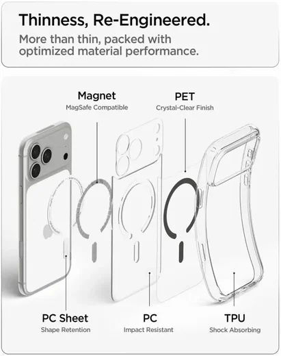 Spigen Ultra Hybrid MagFit iPhone 18 Pro / 17 Pro Hoesje MagSafe Graphite afbeelding 7