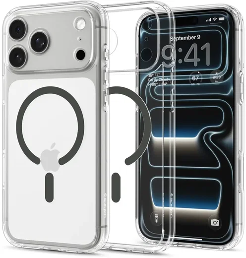 Spigen Ultra Hybrid MagFit iPhone 18 Pro / 17 Pro Hoesje MagSafe Graphite afbeelding 2