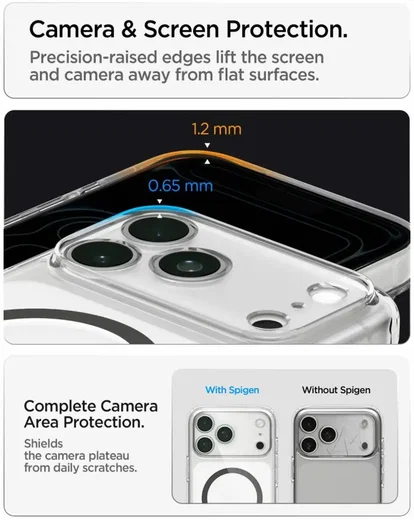 Spigen Ultra Hybrid MagFit iPhone 18 Pro / 17 Pro Hoesje MagSafe Graphite afbeelding 5