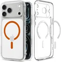 Spigen Ultra Hybrid MagFit iPhone 18 Pro / 17 Pro Hoesje MagSafe Clear Oranje