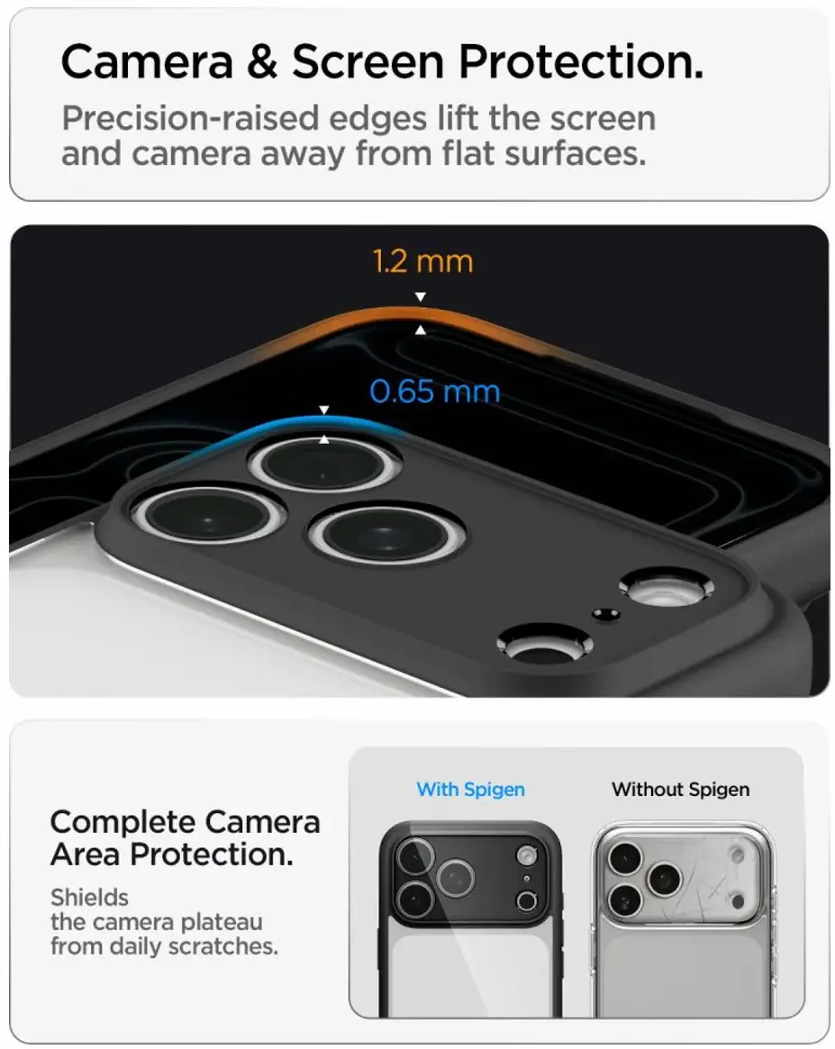 Spigen Ultra Hybrid Apple iPhone 18 Pro / 17 Pro Hoesje Back Cover Zwart afbeelding 6