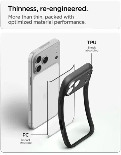 Spigen Ultra Hybrid Apple iPhone 18 Pro / 17 Pro Hoesje Back Cover Zwart afbeelding 7