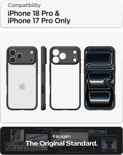 Spigen Ultra Hybrid Apple iPhone 18 Pro / 17 Pro Hoesje Back Cover Zwart afbeelding 4
