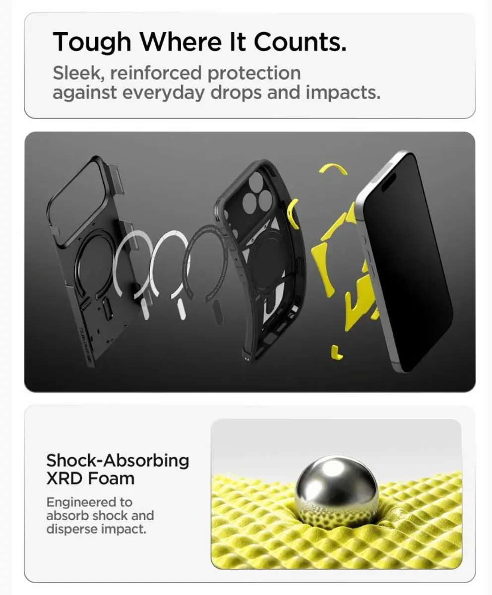 Spigen Tough Armor T Apple iPhone 18 Pro / 17 Pro Hoesje MagSafe Zwart afbeelding 6