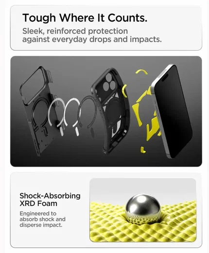 Spigen Tough Armor T Apple iPhone 18 Pro / 17 Pro Hoesje MagSafe Zwart afbeelding 6
