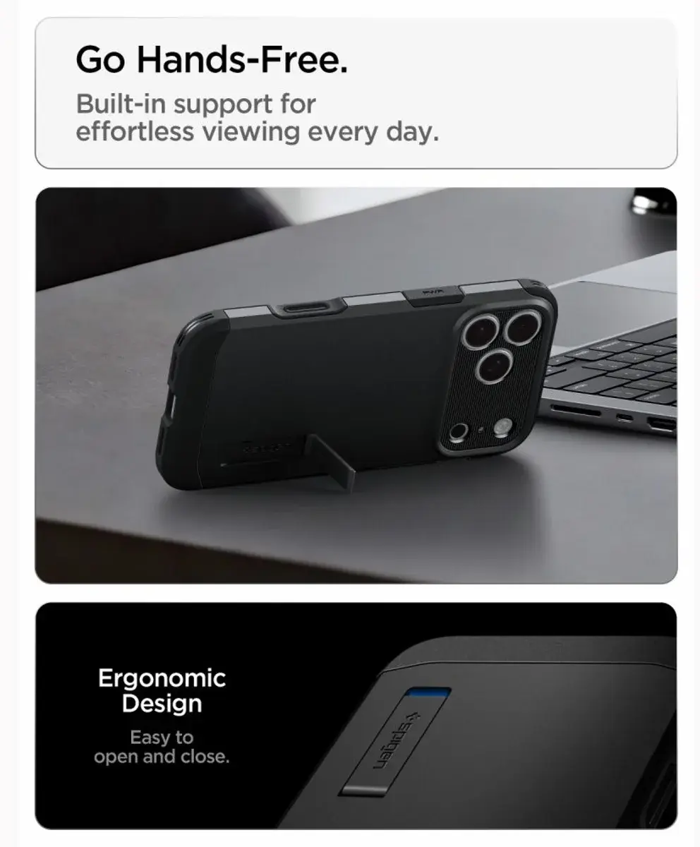 Spigen Tough Armor T Apple iPhone 18 Pro / 17 Pro Hoesje MagSafe Zwart afbeelding 7