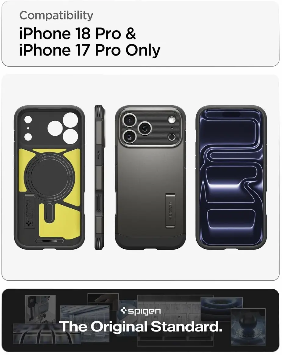 Spigen Tough Armor T Apple iPhone 18 Pro / 17 Pro Hoesje MagSafe Zwart afbeelding 4