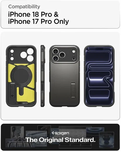 Spigen Tough Armor T Apple iPhone 18 Pro / 17 Pro Hoesje MagSafe Zwart afbeelding 4