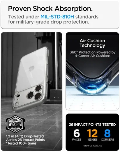 Spigen Ultra Hybrid Apple iPhone 18 Pro / 17 Pro Hoesje Back Cover Transparant afbeelding 3