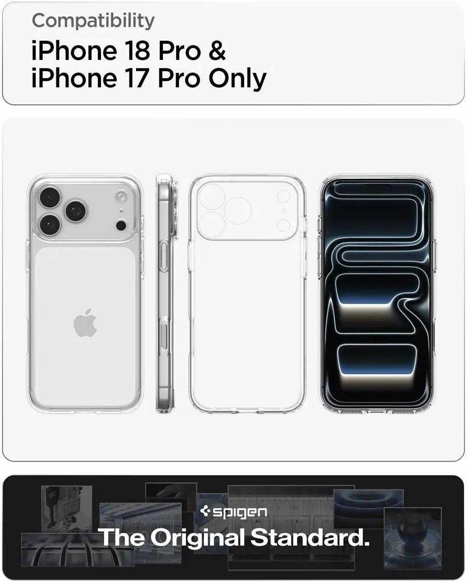 Spigen Ultra Hybrid Apple iPhone 18 Pro / 17 Pro Hoesje Back Cover Transparant afbeelding 4
