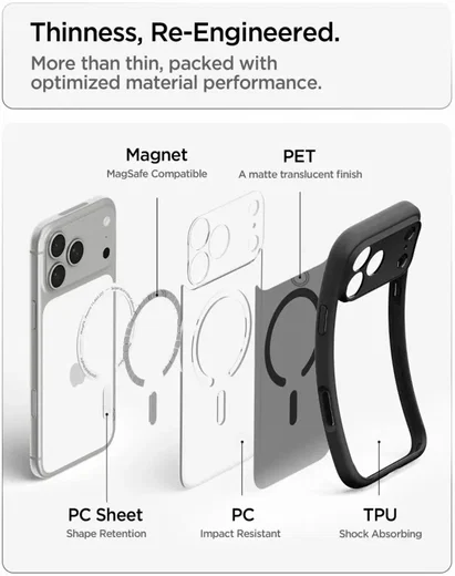 Spigen Ultra Hybrid MagFit iPhone 18 Pro / 17 Pro Hoesje MagSafe Frosted Zwart afbeelding 7