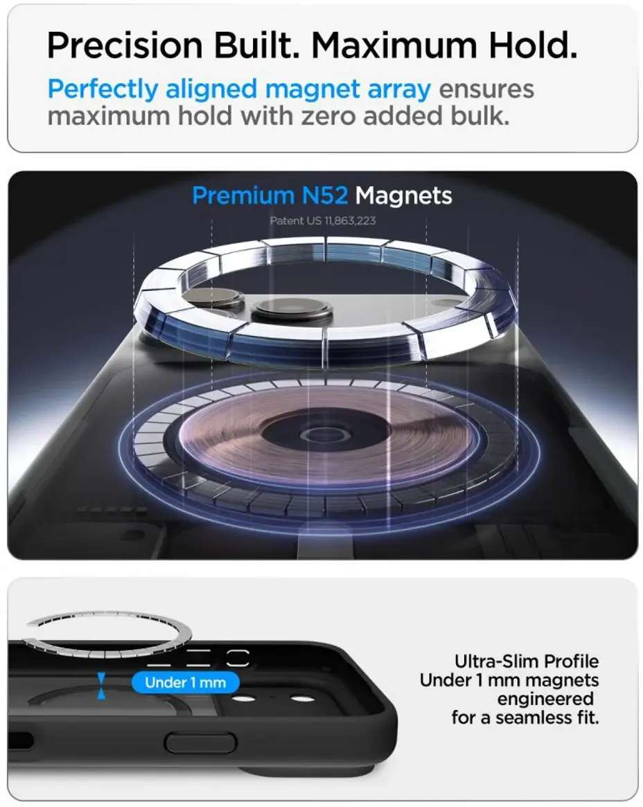 Spigen Ultra Hybrid MagFit iPhone 18 Pro / 17 Pro Hoesje MagSafe Frosted Zwart afbeelding 6
