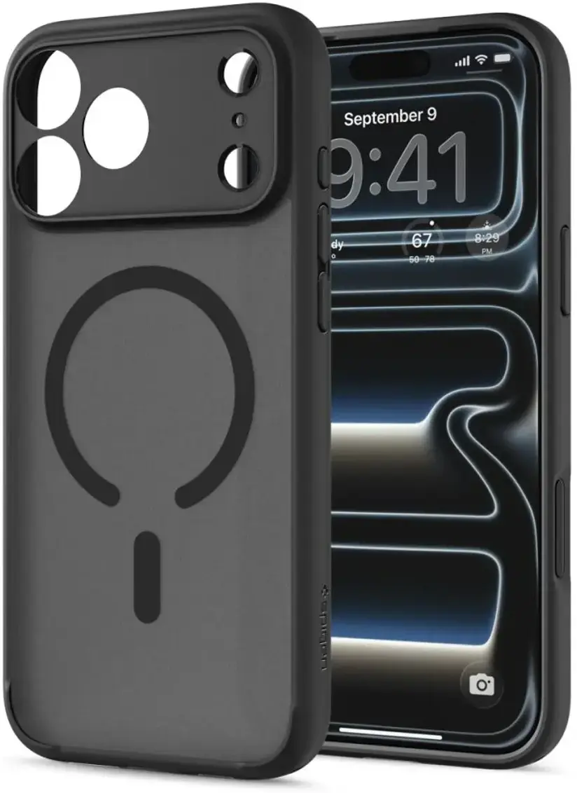 Spigen Ultra Hybrid MagFit iPhone 18 Pro / 17 Pro Hoesje MagSafe Frosted Zwart afbeelding 12