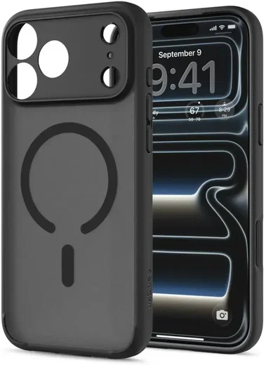 Spigen Ultra Hybrid MagFit iPhone 18 Pro / 17 Pro Hoesje MagSafe Frosted Zwart afbeelding 12