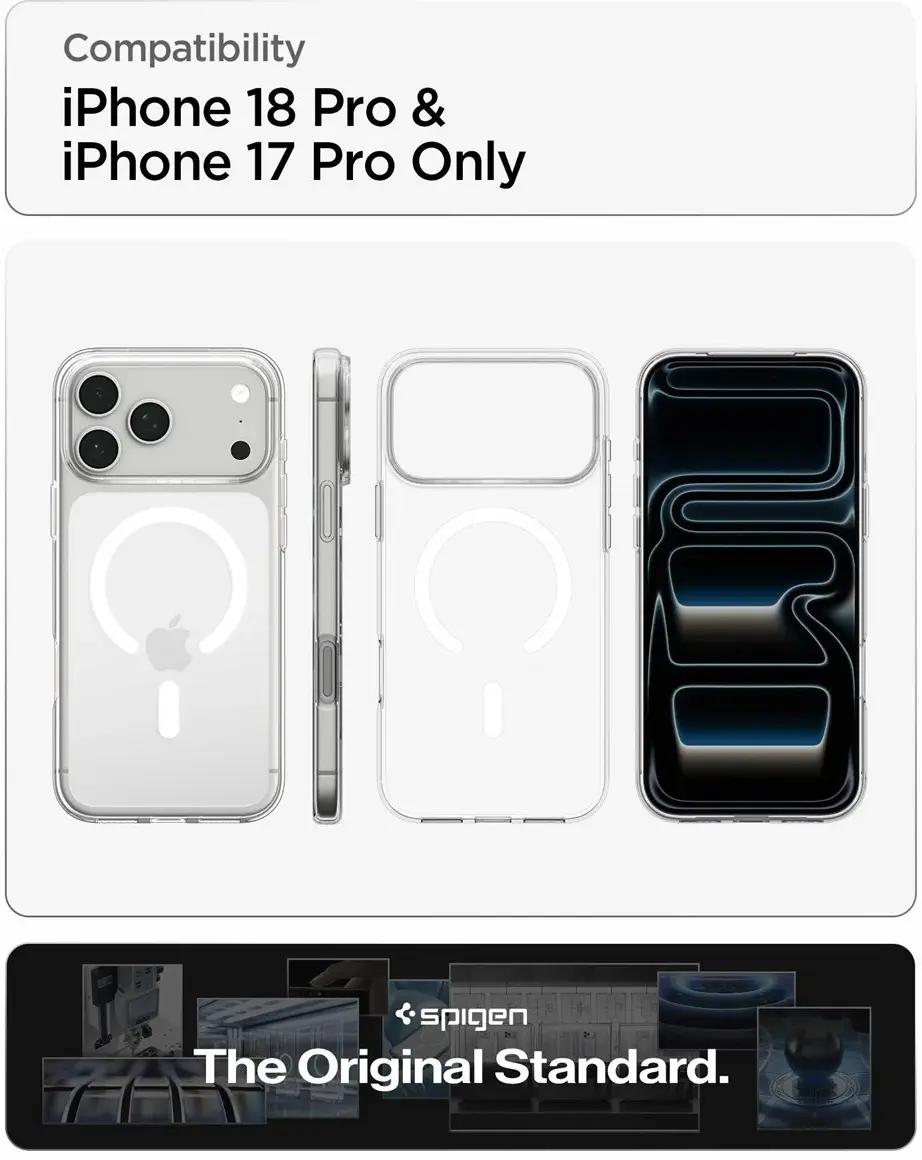 Spigen Liquid Crystal Apple iPhone 18 Pro / 17 Pro Hoesje MagSafe Clear Wit afbeelding 4