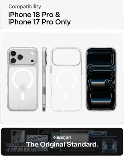 Spigen Liquid Crystal Apple iPhone 18 Pro / 17 Pro Hoesje MagSafe Clear Wit afbeelding 4