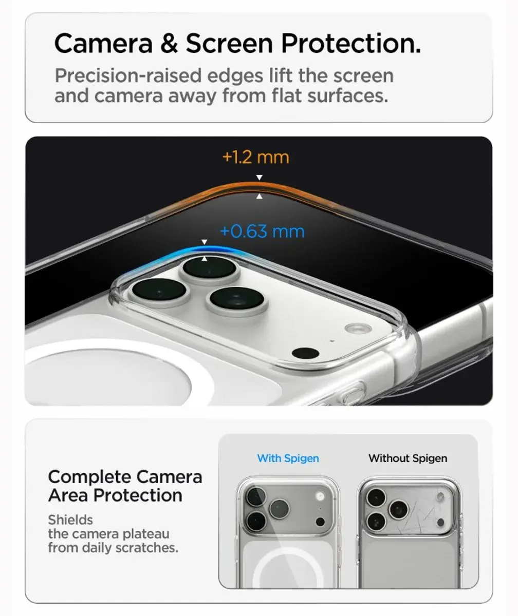 Spigen Liquid Crystal Apple iPhone 18 Pro / 17 Pro Hoesje MagSafe Clear Wit afbeelding 6