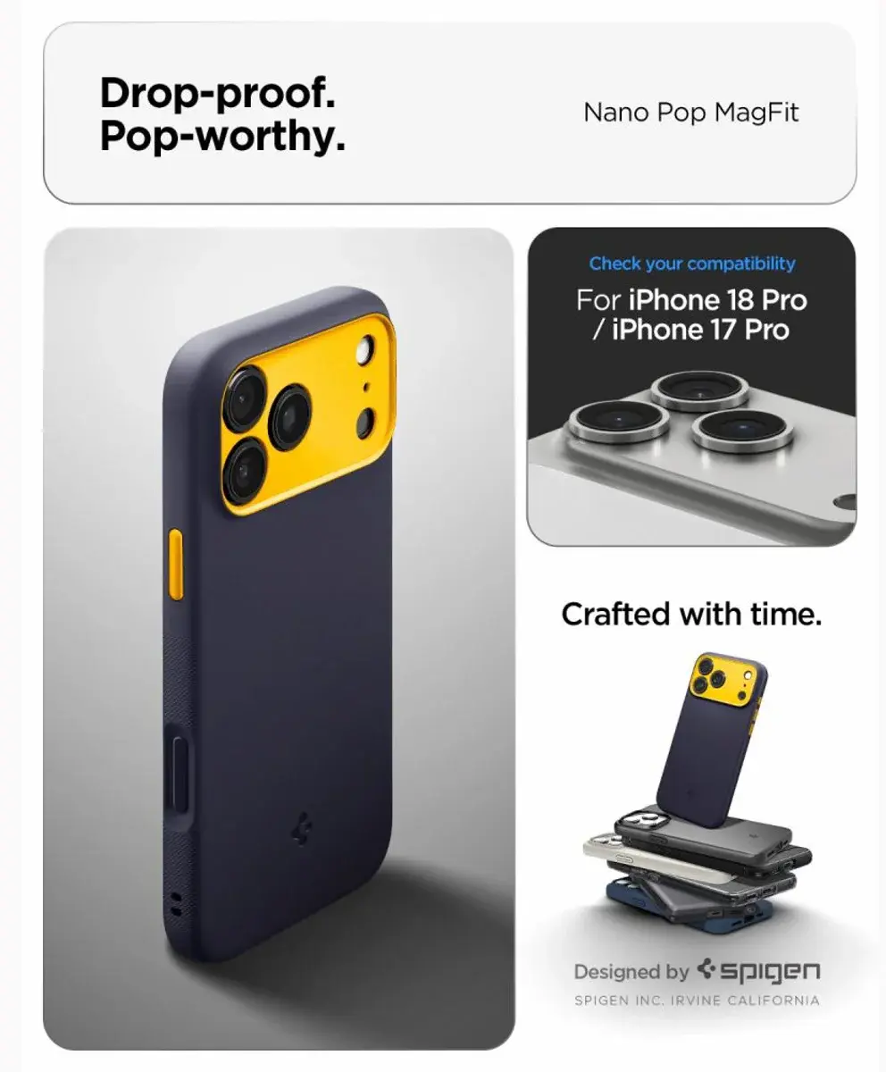 Spigen Nano Pop MagFit Apple iPhone 18 Pro / 17 Pro Hoesje MagSafe Blauw afbeelding 7