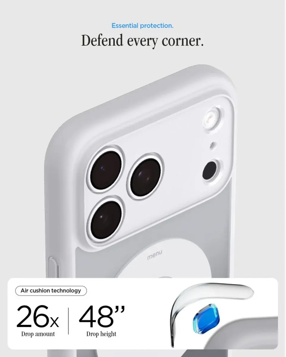 Spigen Ultra Hybrid MagFit iPhone 18 Pro / 17 Pro Hoesje MagSafe Classic Zilver afbeelding 8