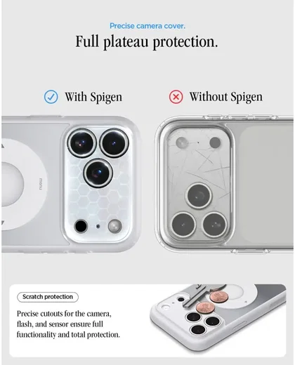 Spigen Ultra Hybrid MagFit iPhone 18 Pro / 17 Pro Hoesje MagSafe Classic Zilver afbeelding 6