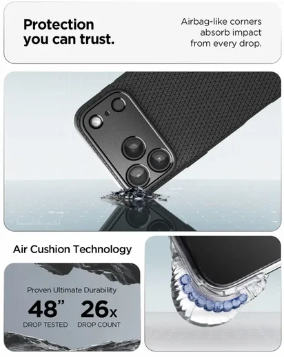 Spigen Liquid Air Apple iPhone 18 Pro / 17 Pro Hoesje Back Cover Zwart afbeelding 3