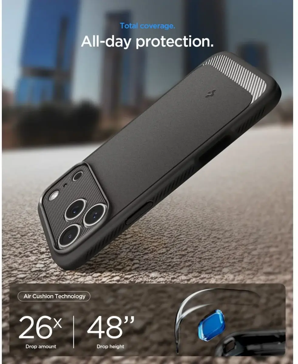 Spigen Rugged Armor MagFit Apple iPhone 18 Pro / 17 Pro Hoesje MagSafe Grijs afbeelding 3